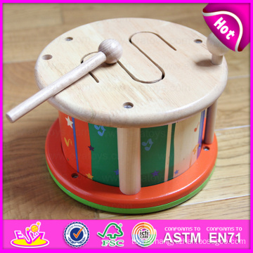 Creative Wooden Marching Drum, Wooden Musical Toy Drum for Preschool, Educational Wooden Toy Musical Instrument Drum Set W07j036